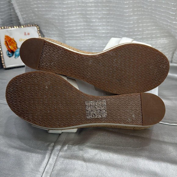(S3) Michael Kors Warren Wedge Platform Sandals for Women, Size 9 M, White Cork - Picture 10 of 10